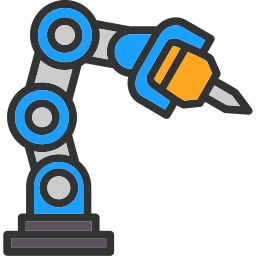 braccio robotico icona