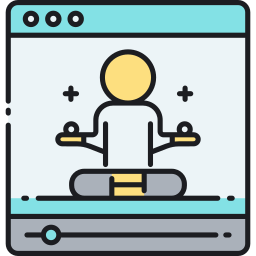 vídeo de yoga icono