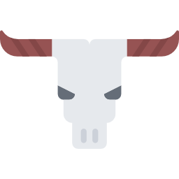 cráneo de ganado icono