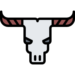 cranio di bestiame icona