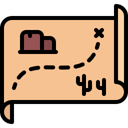 Treasure map icon