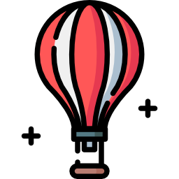 Hot air balloon icon