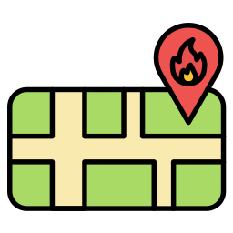 brand locatie icoon