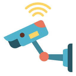 telecamera a circuito chiuso icona