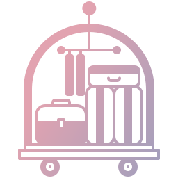 Suitcase cart icon