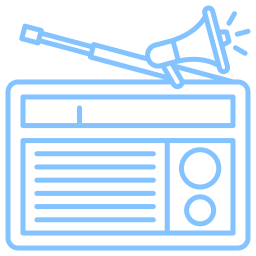 Radio advertising icon