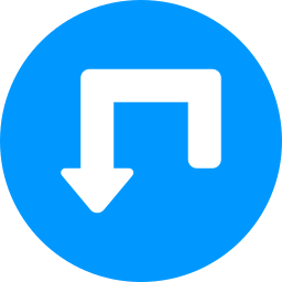 Left down arrow icon