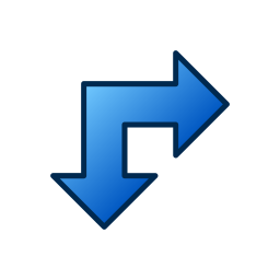Right and down icon