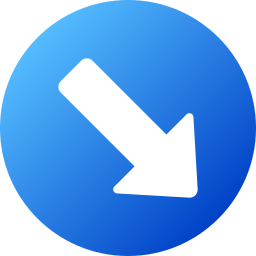 Down right arrow icon