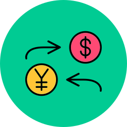 cambio di valuta icona