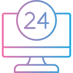 24 hours service icon
