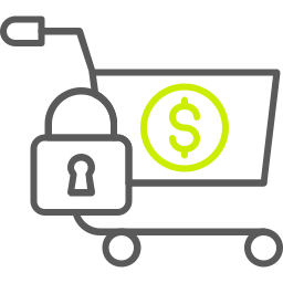 Secure shopping icon