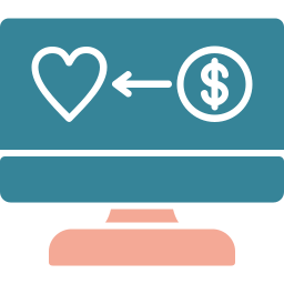 Online donation icon