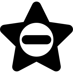 minusowa gwiazda ikona