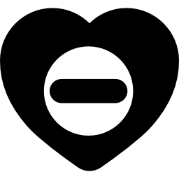 Heart minus icon