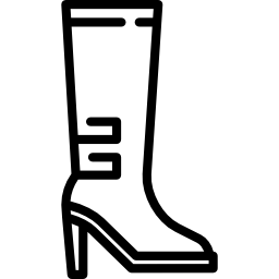 bota de tacón alto icono