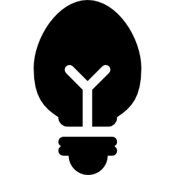 lampadina con filamento icona