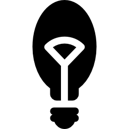 glühbirne mit filament icon