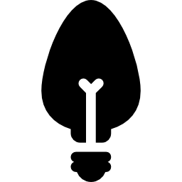 lampadina con filamento icona