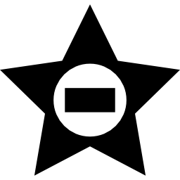 minusowa gwiazda ikona