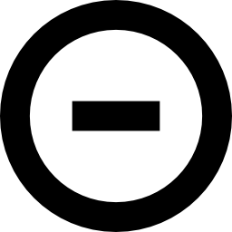 botón circular menos icono