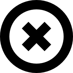 円形のキャンセルボタン icon