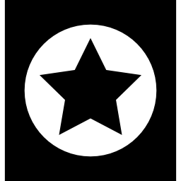 pulsante quadrato stella icona