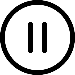 botón circular de pausa icono