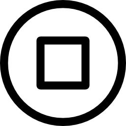 botão circular de parada Ícone