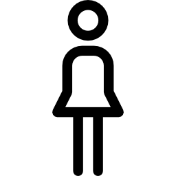 vrouw met rok icoon