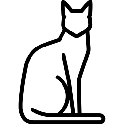 gato egipcio icono