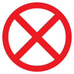 Cross sign icon