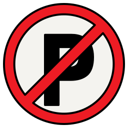 nie parkować. ikona
