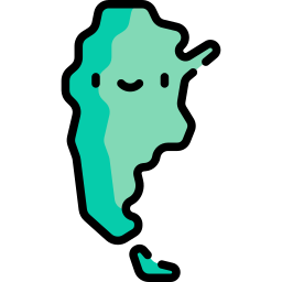 mappa dell'argentina icona