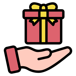 caja de regalo icono