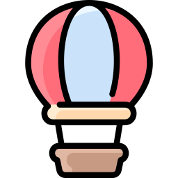 Hot air balloon icon