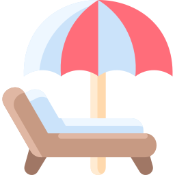 Beach chair icon