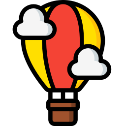 Hot air balloon icon