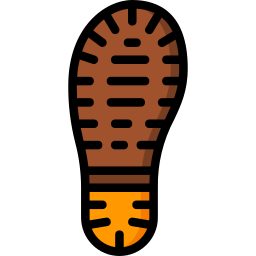 impronta di scarpa icona