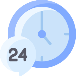 soporte las 24 horas icono