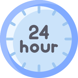 supporto 24 ore icona