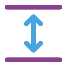 垂直方向の間隔を分配する icon