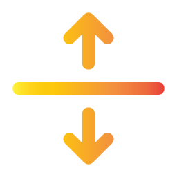 distribuisci la spaziatura in verticale icona