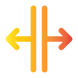 水平方向の間隔を分配する icon