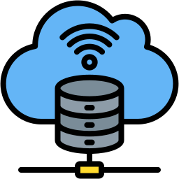 Cloud database icon