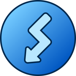 Down left arrow icon