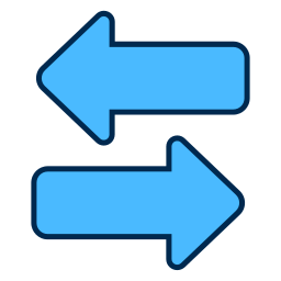 pfeile nach links und rechts icon