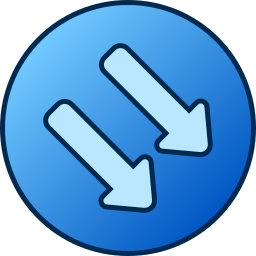 Down right arrow icon