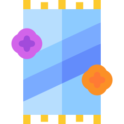 Beach towel icon