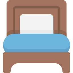 pojedyncze łóżko ikona